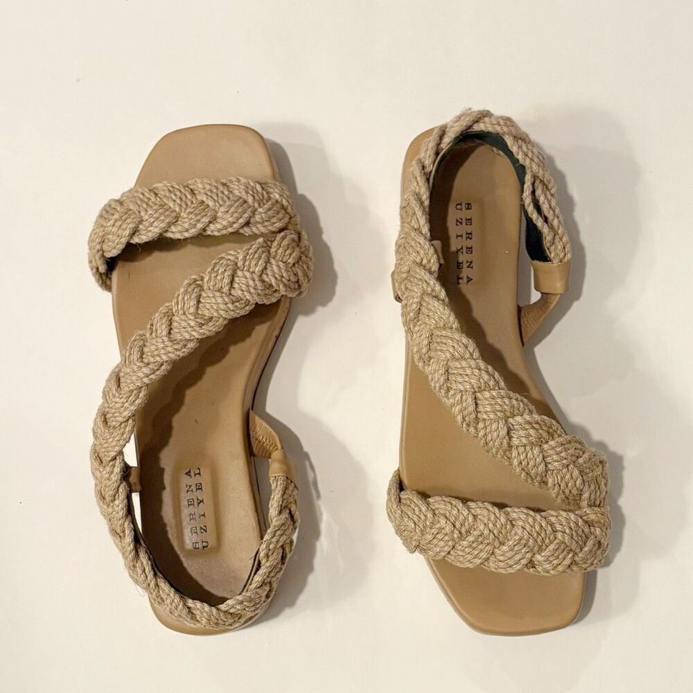 Serena Uziyel Sandal Size 38 Ronda Braided Slingback leather Shoe $795.00